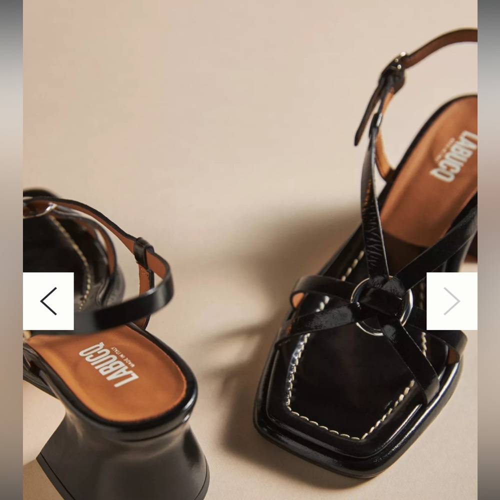 Labucq Athena Black Heel Sandals